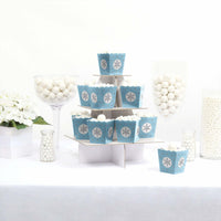 Winter Wonderland - Party Mini Favor Boxes - Snowflake Holiday Party and Winter Wedding Treat Candy Boxes - Set of 12