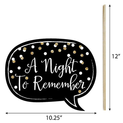 Prom - Personalized Prom Night Party Photo Booth Props Kit - 20 Count