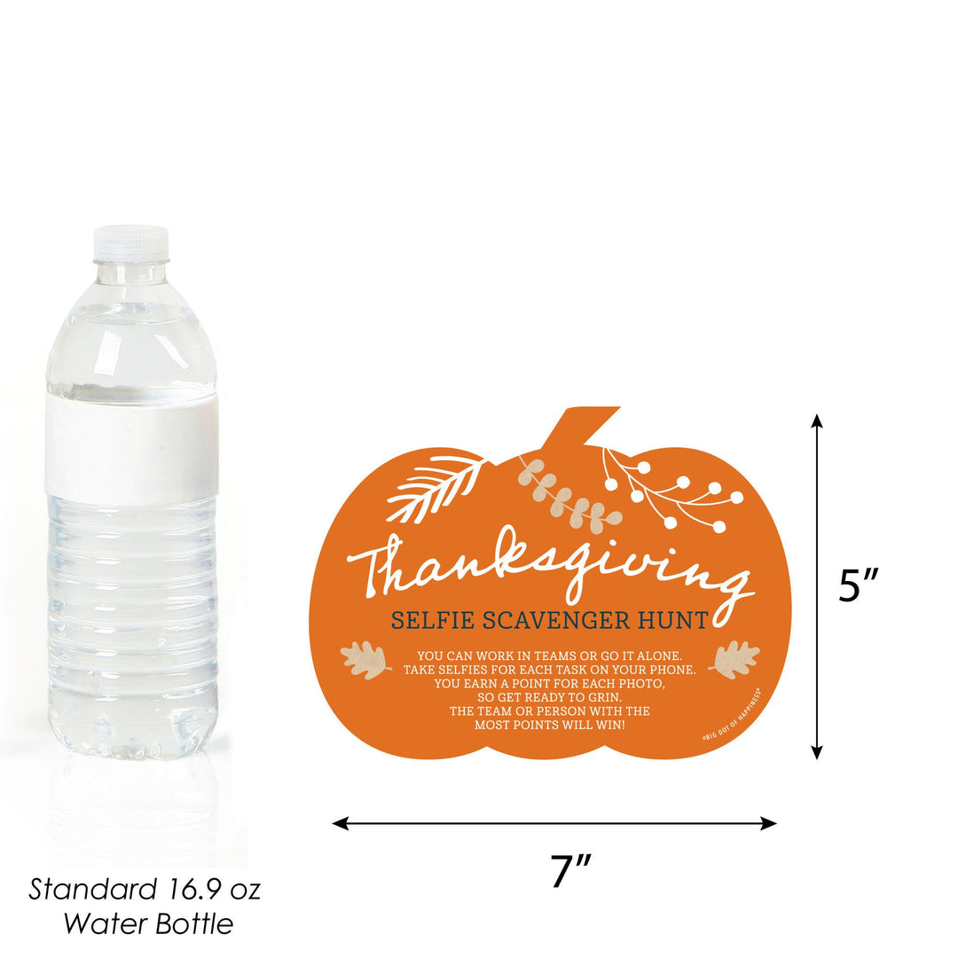Happy Thanksgiving - Selfie Scavenger Hunt - Fall Harvest Party Game - Set of 12