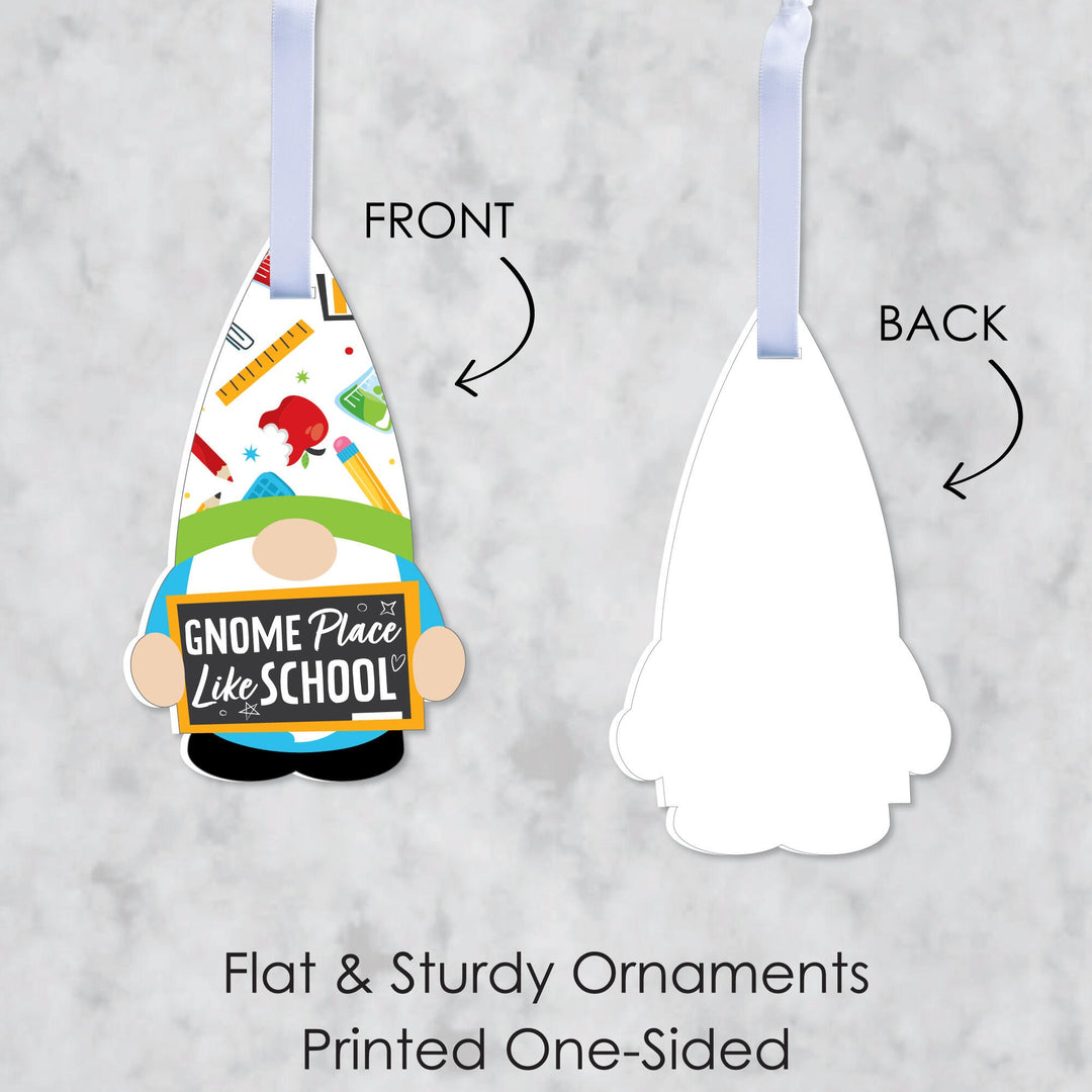 School Gnomes - Teacher and Classroom Decorations - Tree Ornaments - Set of 12