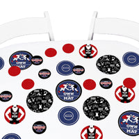Own The Mat - Wrestling - Birthday Party or Wrestler Party Giant Circle Confetti - Party Decorations - Large Confetti 27 Count