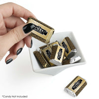 Roaring 20's - Mini Candy Bar Wrapper Stickers - 1920s Art Deco Jazz Party Small Favors - 40 Count