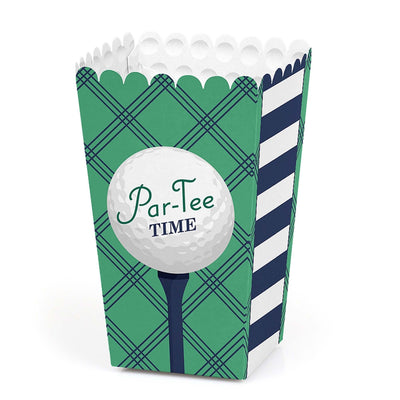 Par-Tee Time - Golf - Birthday or Retirement Party Favor Popcorn Treat Boxes - Set of 12