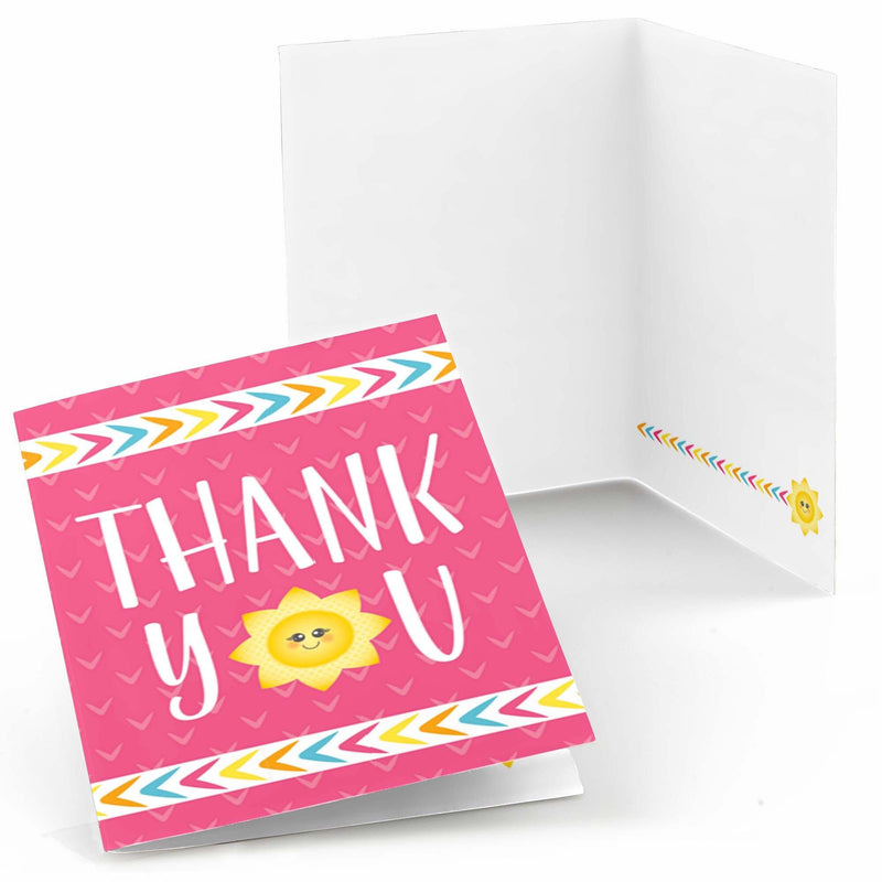 You Are My Sunshine - Baby Shower or Birthday Party Thank You Cards - 8 ct