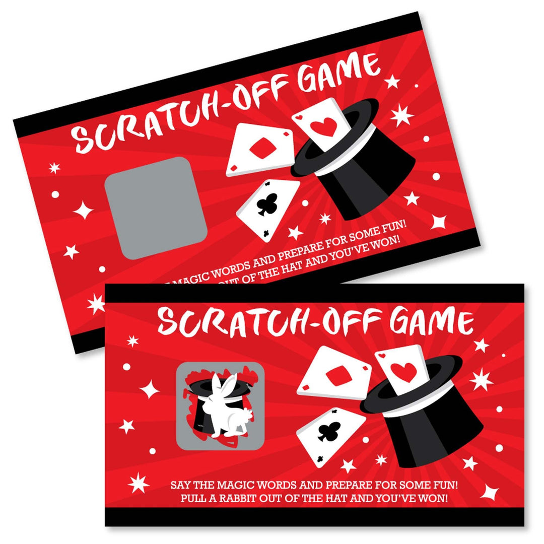 Ta-Da, Magic Show - Magical Birthday Party Game Scratch Off Cards - 22 Count