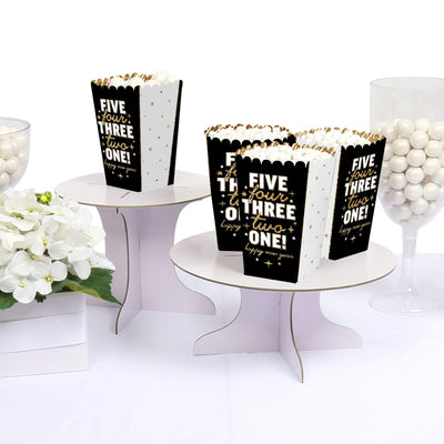 Hello New Year - NYE Party Favor Popcorn Treat Boxes - Set of 12
