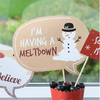 Funny Christmas - 10 Piece Christmas Photo Booth Props Kit