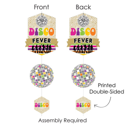 70's Disco - 1970s Disco Fever Party DIY Dangler Backdrop - Hanging Vertical Decorations - 30 Pieces