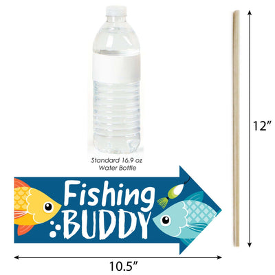 Funny Let's Go Fishing - 10 Piece Fish Themed Party or Birthday Party Photo Booth Props Kit