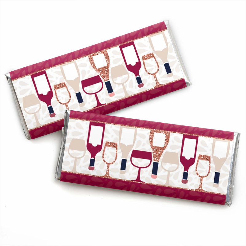 But First, Wine - Candy Bar Wrapper Wine Tasting Party Favors - Set of 24