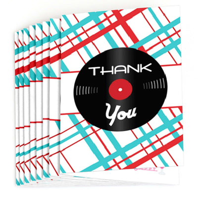50's Sock Hop - Set of 8 1950s Rock N Roll Party Thank You Cards