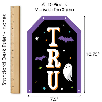 Trunk or Treat - Hanging Vertical Paper Door Banners - Halloween Car Parade Party Wall Decoration Kit - Indoor Door Decor
