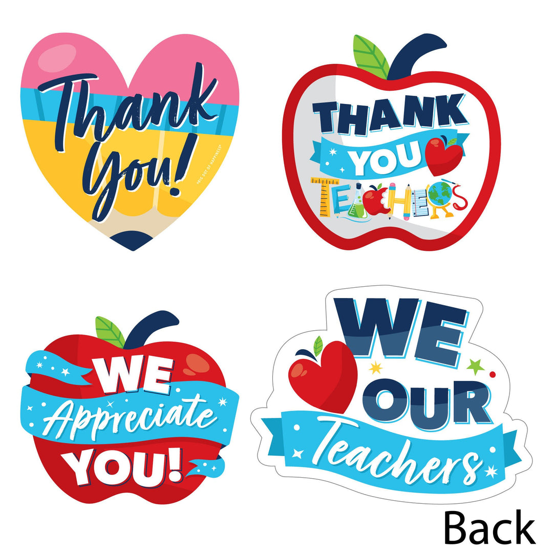 Thank You Teachers - Apple and Pencil Decorations DIY Teacher Appreciation Essentials - Set of 20