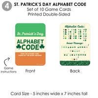 St. Patrick's Day - 4 Saint Patty's Day Party Games - 10 Cards Each - Photo Scavenger Hunt, What's Your Leprechaun Name, A-Z, Alphabet Code - Gamerific Bundle