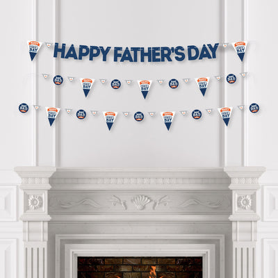 Happy Father's Day - We Love Dad Party Letter Banner Decoration - 36 Banner Cutouts and Happy Father's Day Banner Letters