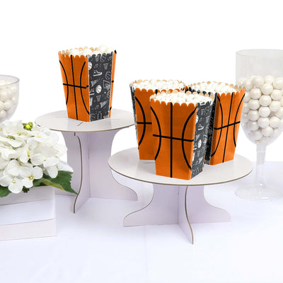 Nothin' but Net - Basketball - Baby Shower or Birthday Party Favor Popcorn Treat Boxes - Set of 12