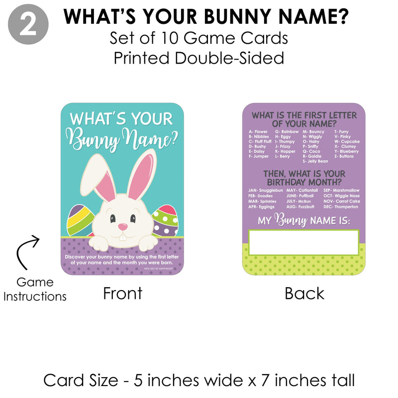 Hippity Hoppity - 4 Easter Bunny Party Games - 10 Cards Each - Photo Scavenger Hunt, What&