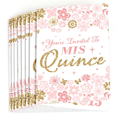 Mis Quince Anos - Fill In Quinceanera Sweet 15 Birthday Party Invitations - 8 ct
