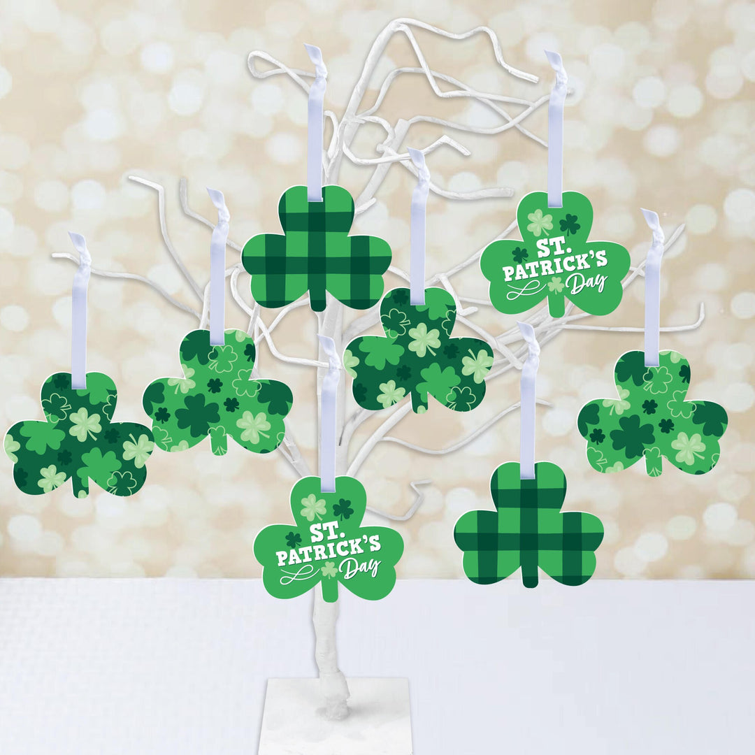 Shamrock St. Patrick's Day - Saint Paddy's Day Decorations - Tree Ornaments - Set of 12