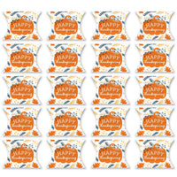 Happy Thanksgiving - Favor Gift Boxes - Fall Harvest Party Petite Pillow Boxes - Set of 20