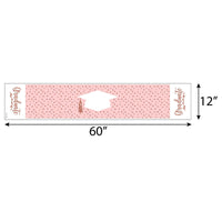 Rose Gold Grad - Petite Graduation Party Paper Table Runner - 12" x 60"