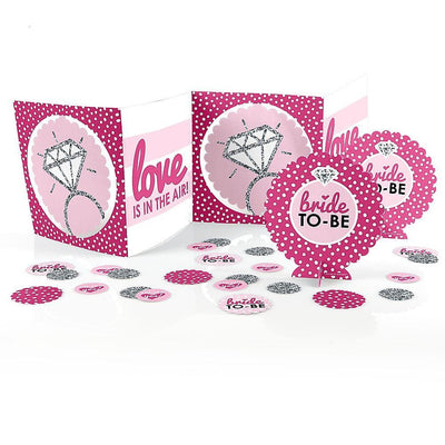 Bride-To-Be - Bridal Shower or Classy Bachelorette Party Centerpiece and Table Decoration Kit
