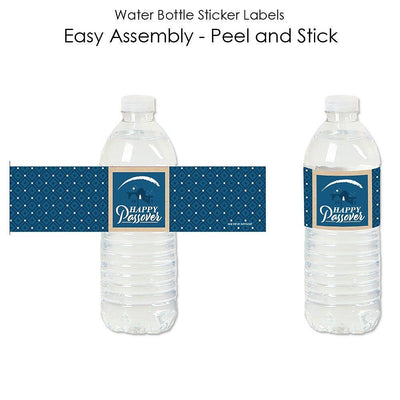 Happy Passover - Pesach Jewish Holiday Party Water Bottle Sticker Labels - Set of 20