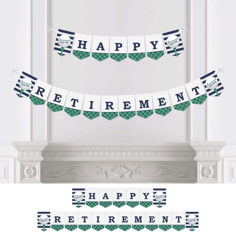 Par-Tee Time - Golf - Retirement Party Bunting Banner & Decorations - Happy Retirement
