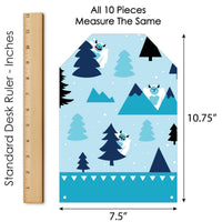 Yeti to Party - Hanging Vertical Paper Door Banners - Abominable Snowman Party or Birthday Party Wall Decoration Kit - Indoor Door Decor