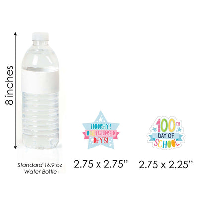 Happy 100th Day of School - Dessert Cupcake Toppers - 100 Days Party Clear Treat Picks - Set of 24