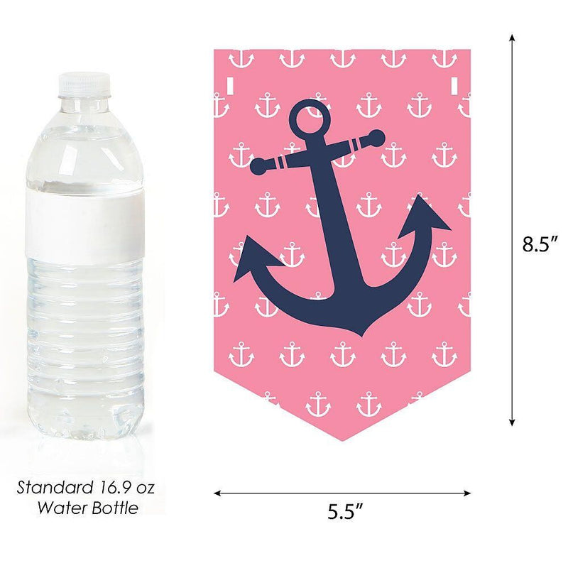 Personalized Ahoy - Nautical Girl - Custom Baby Shower Bunting Banner and Decorations - Welcome Baby Custom Name Banner