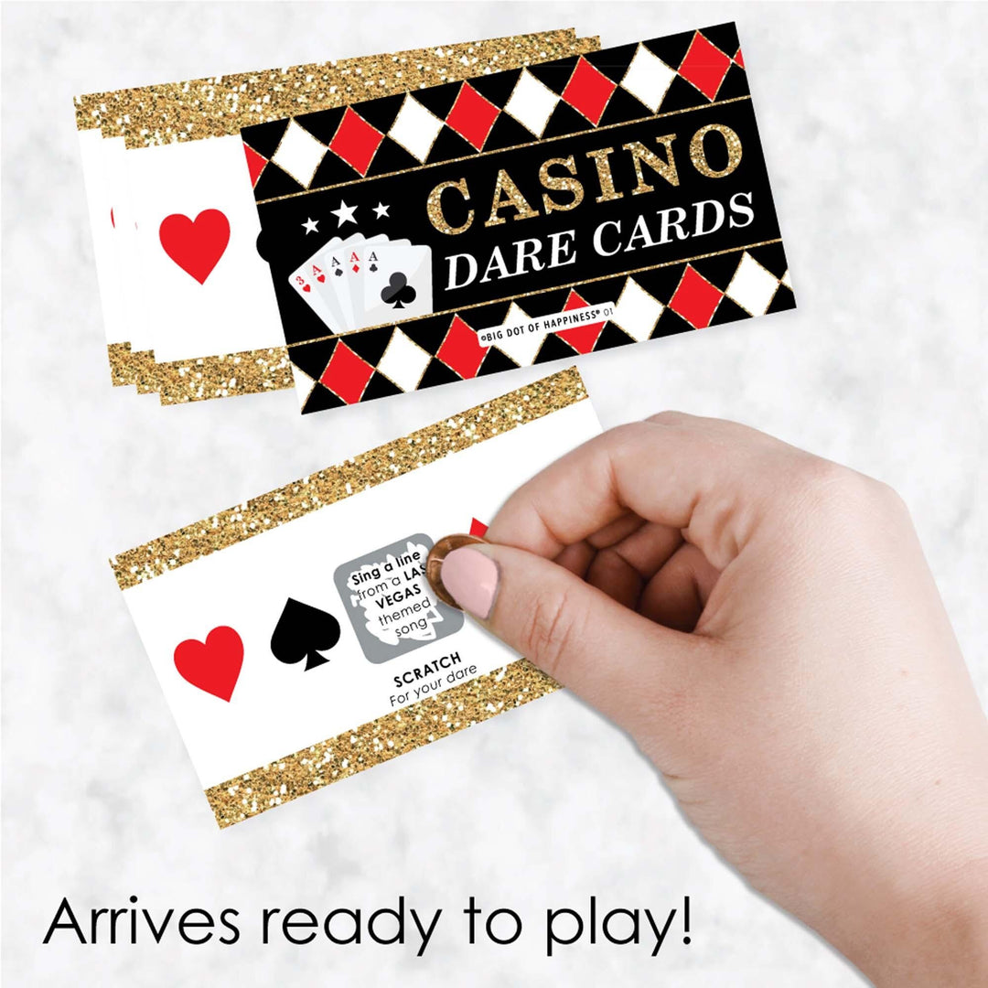 Las Vegas - Casino Party Scratch Off Dare Cards - 22 Cards