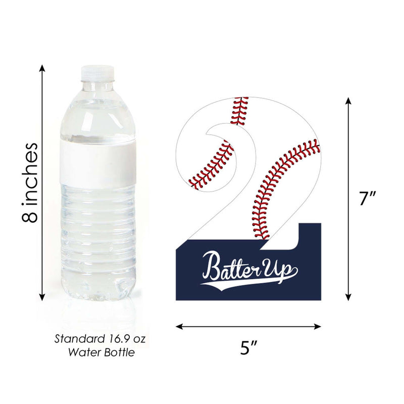 2nd Birthday Batter Up - Baseball - Two Shaped Decorations DIY Second Birthday Party Essentials - Set of 20