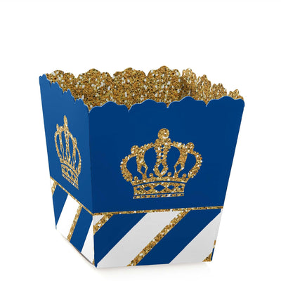 Royal Prince Charming - Party Mini Favor Boxes - Baby Shower or Birthday Party Treat Candy Boxes - Set of 12