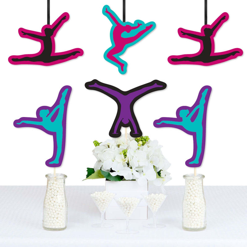 Tumble, Flip & Twirl - Gymnastics - Decorations DIY Birthday Party or Gymnast Party Essentials - Set of 20
