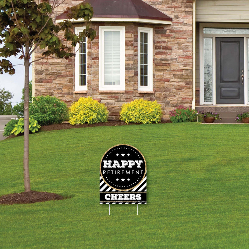 Happy Retirement - Outdoor Lawn Sign - Retirement Party Yard Sign - 1 Piece