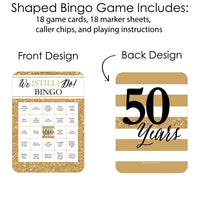 We Still Do - 50th Wedding Anniversary - Find the Guest Bingo Cards and Markers - Anniversary Party Bingo Game - Set of 18