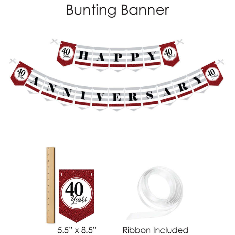 We Still Do - 40th Wedding Anniversary - Anniversary Party Supplies - Banner Decoration Kit - Fundle Bundle