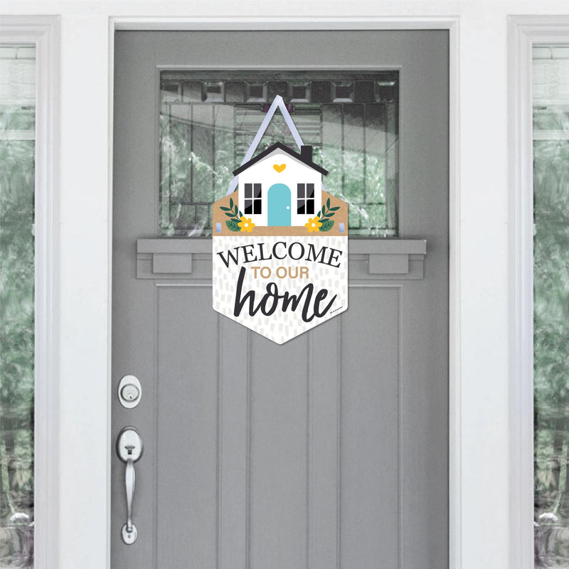 Holiday Welcome to Our Home - Hanging Seasonal Sign - Interchangeable Door Decor