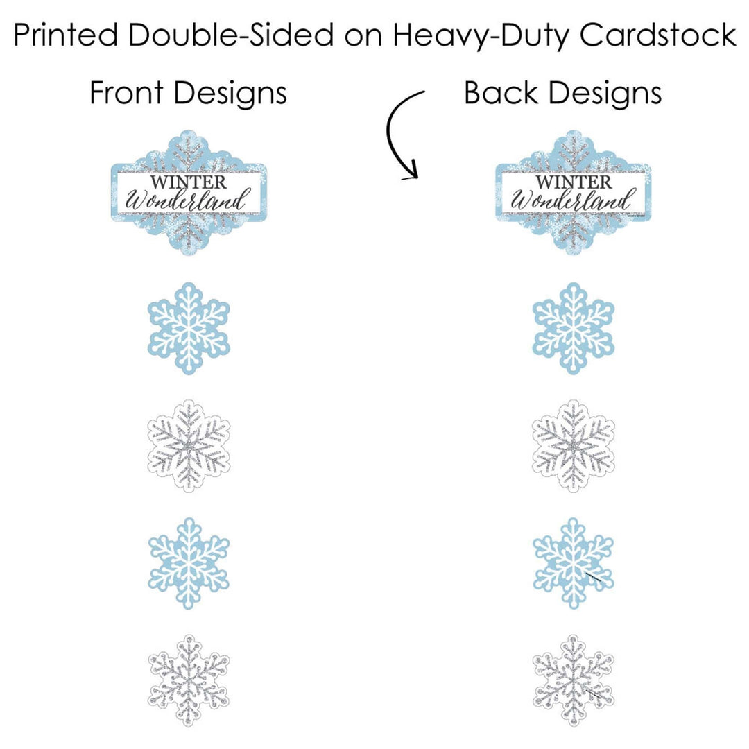 Winter Wonderland - Snowflake Holiday Party and Winter Wedding Centerpiece Sticks - Showstopper Table Toppers - 35 Pieces