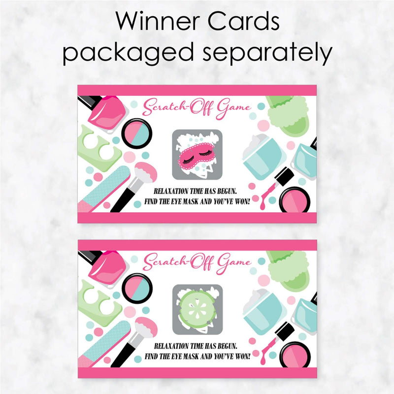 Spa Day - Girls Makeup Party Game Scratch Off Cards - 22 Count