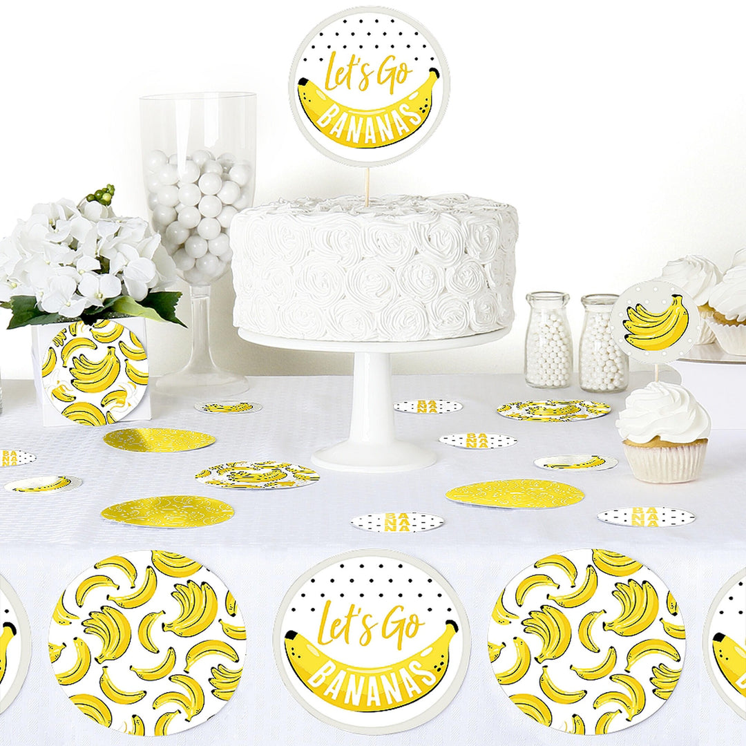 Let's Go Bananas - Tropical Party Giant Circle Confetti - Party Decorations - Large Confetti 27 Count