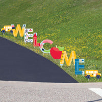 Back to School - Yard Sign Outdoor Lawn Decorations - First Day of School Classroom Yard Signs - Welcome Back