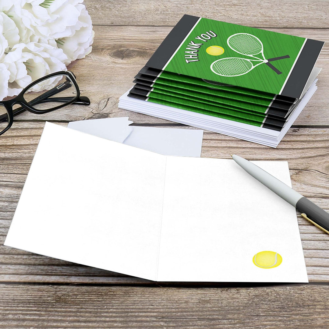 You Got Served - Tennis - Baby Shower or Birthday Party Thank You Cards - 8 ct