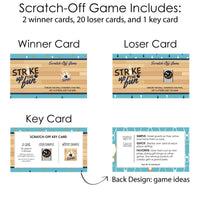 Strike Up the Fun - Bowling - Baby Shower or Birthday Party Scratch Off Cards - 22 Cards