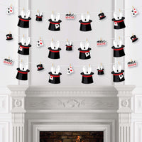 Ta-Da, Magic Show - Magical Birthday Party DIY Decorations - Clothespin Garland Banner - 44 Pieces