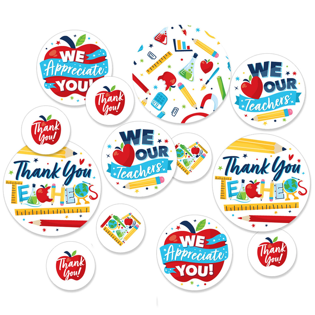 Thank You Teachers - Teacher Appreciation Giant Circle Confetti - Party Decorations - Large Confetti 27 Count