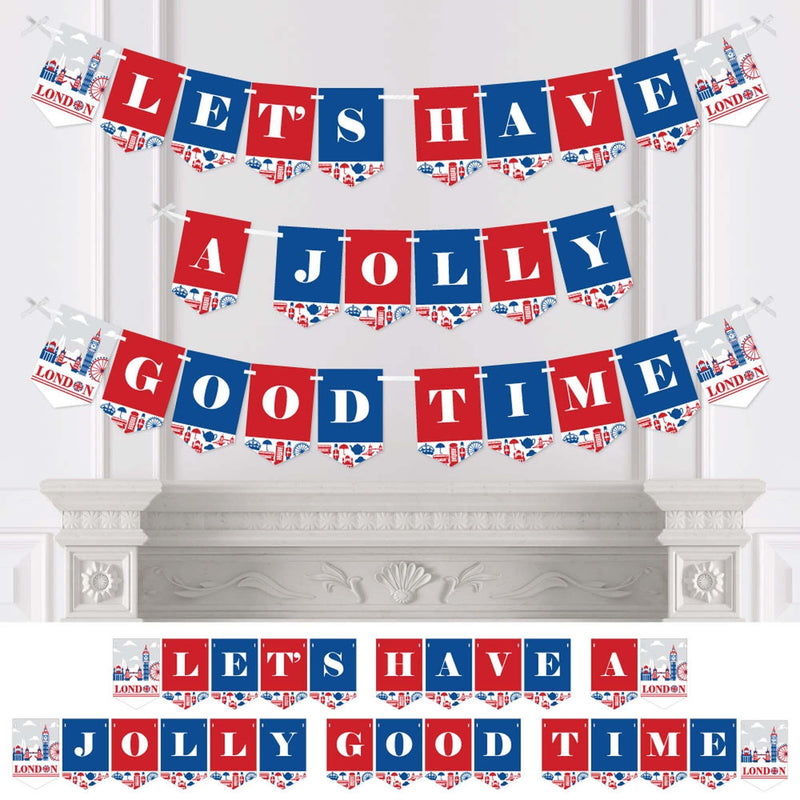 Cheerio, London - British UK Party Bunting Banner - Party Decorations - Let&