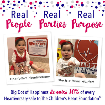 Happy Heartiversary - CHD Awareness Photo Booth Props Kit - 10 Piece