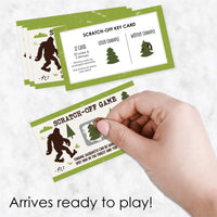 Sasquatch Crossing - Bigfoot Party or Birthday Party Game Scratch Off Dare Cards - 22 Count